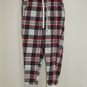 Old Navy Red and White Plaid Pajama Pants